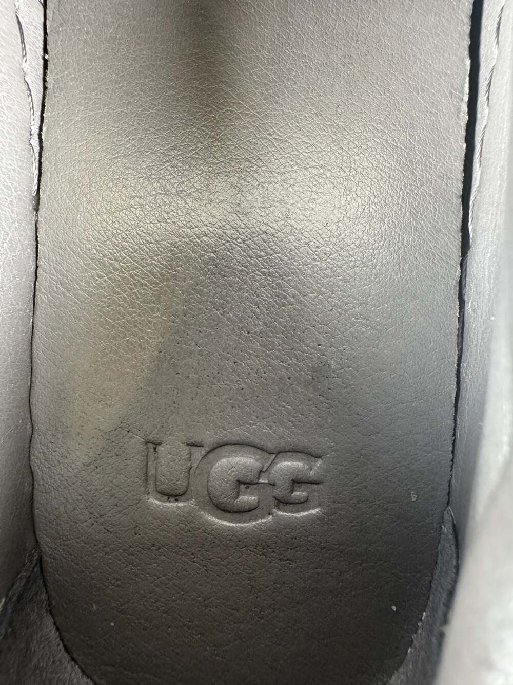 UGG Chayze Gray Leather Slip On Sneakers Women’s Size 5 Platform Casual Shoes - Picture 7 of 12